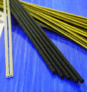 high specification profiles (from Lto R: glass/PP with conductor, C/PEEK with conductor, aramid/carbon/PA6 with coating